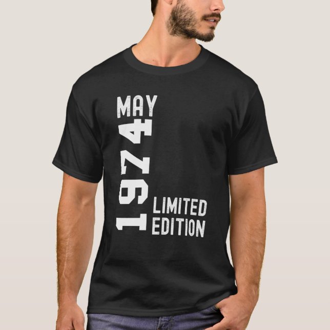 Camiseta Feliz aniversário de 1974 (Frente)