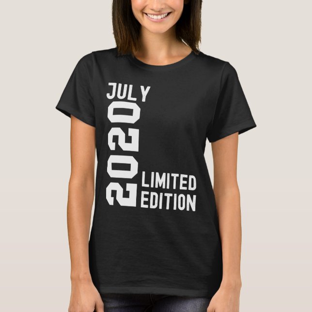 Camiseta Feliz aniversário de 2020 julho (Frente)