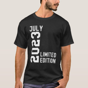 Camiseta Feliz aniversário de 2023 de julho