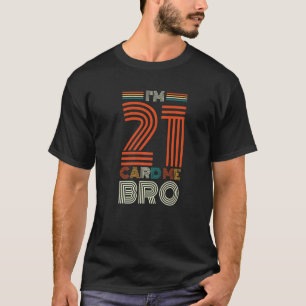 Camiseta Feliz aniversário de 21 anos, tenho 21 cartas para