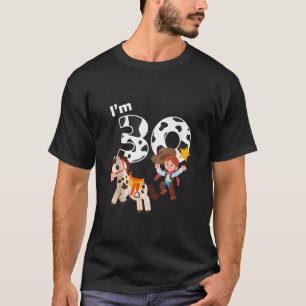 Camiseta Feliz aniversário de 30 anos Cowgirl Andando Caval