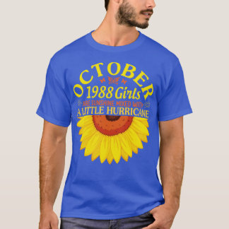 Camiseta Feliz Aniversário De 32 Anos Nascer Em Outubro De