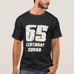 Camiseta Feliz aniversário de 65 anos, esquadra feliz de 65