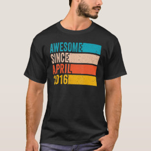 Camiseta Feliz Aniversário De 6 de 6 Anos Incrível Desde Ab