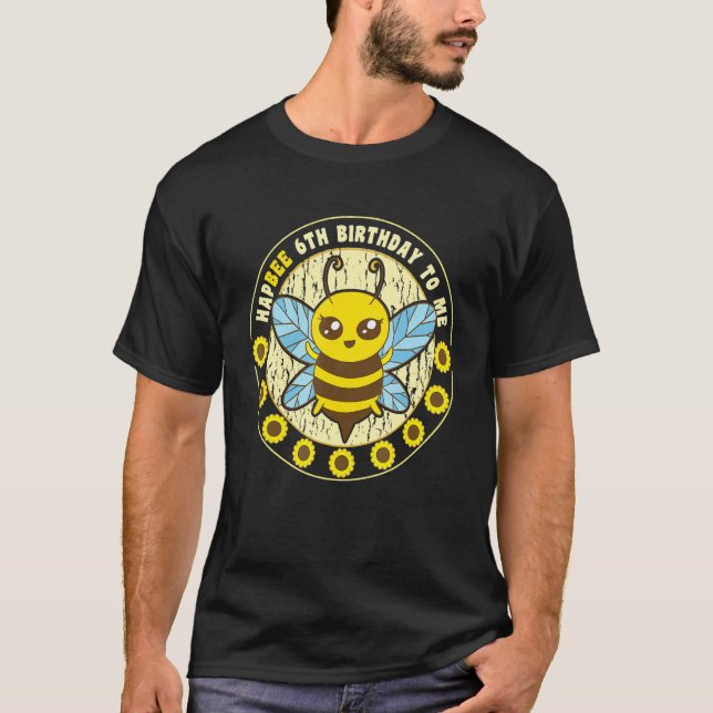 Camiseta Feliz Aniversário De 6 Para Mim Aos 6 Anos 6 de An (Frente)