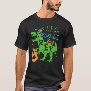 Camiseta Feliz Aniversário de 9 Anos Menino Engraçado Dinos