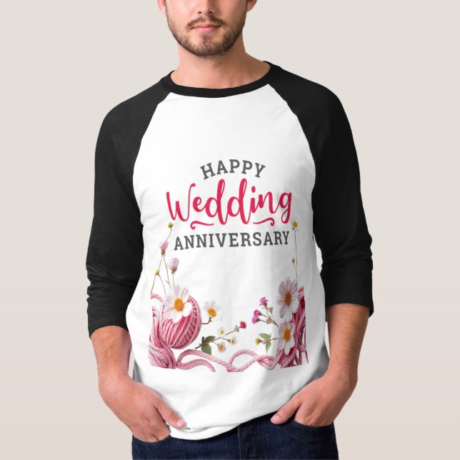 Camiseta Feliz aniversário de casamento  (Frente)