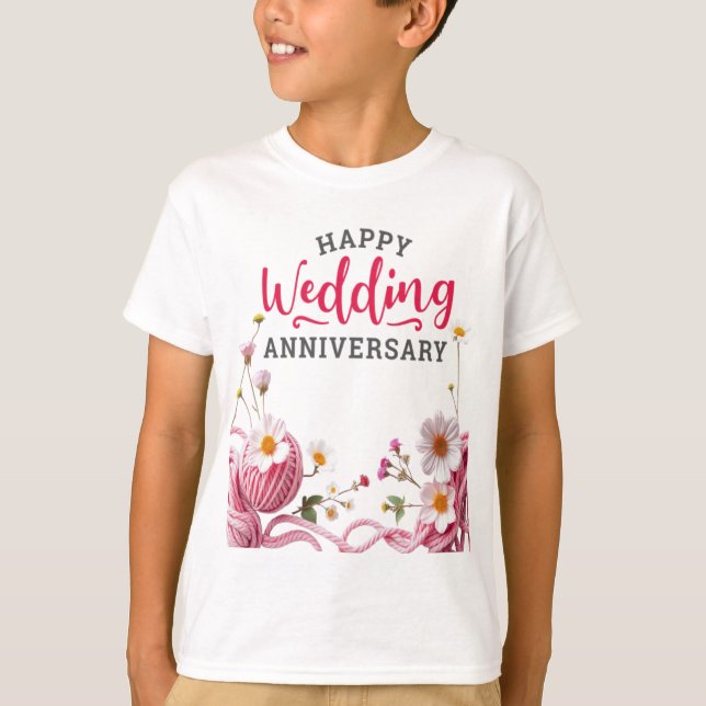 Camiseta Feliz aniversário de casamento  (Frente)