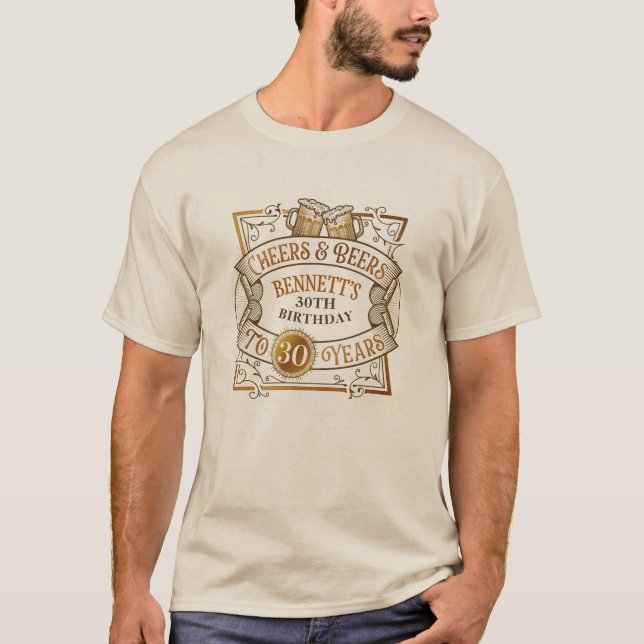 Camiseta Feliz Aniversário de Cervejas (Frente)