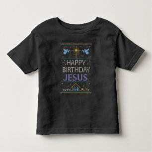 Camiseta Feliz Aniversário de Feliz Natal Jesus