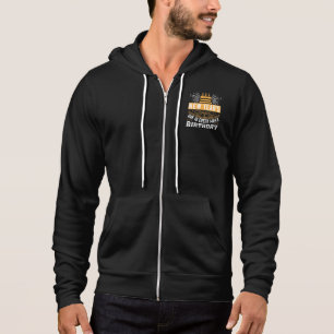 Camiseta Feliz aniversário de Hoodie, Dourada e negra
