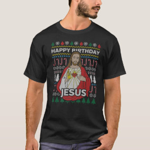 Camiseta Feliz aniversário de Natal, Jesus T-