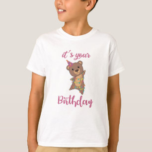 Camiseta Feliz Aniversário Deseja Que Você Tenha Animais Bo