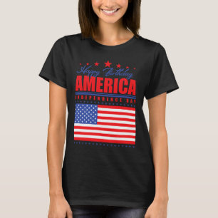 Camiseta Feliz aniversário Dia da Independência da América 