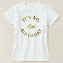 Camiseta Feliz Aniversário Divertido Adulto Qualquer Idade