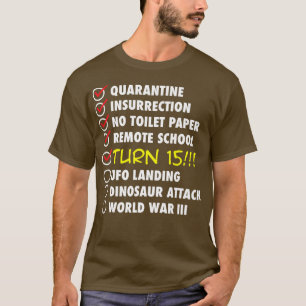 Camiseta Feliz aniversário do 15 em 2022, Nascer em 2007 Pr