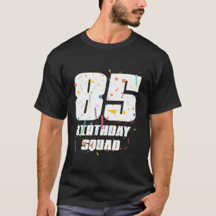 Camiseta Feliz aniversário do 85.º aniversário, esquadra fe