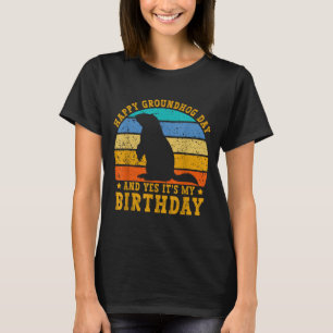 Camiseta Feliz aniversário do Dia da Marmota Woodchuck Dia