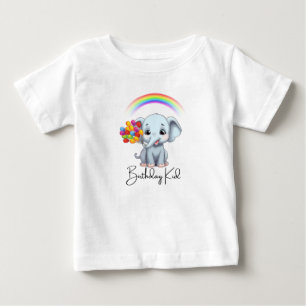 Camiseta Feliz Aniversário do Elefante Themed