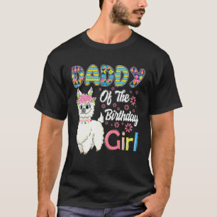Camiseta Feliz aniversário do papai da aniversariante lhama