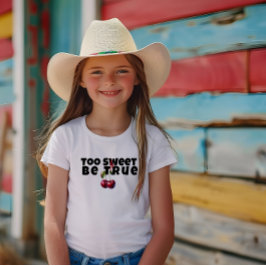 Camiseta Feliz aniversário do slogan da cereja vermelha