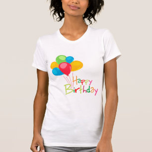 Camiseta Feliz aniversario dos balões