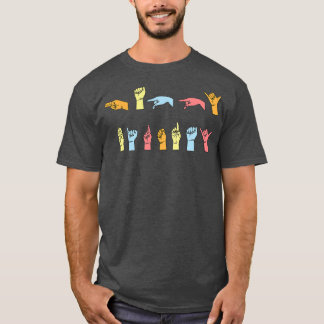 Camiseta Feliz Aniversário em Língua de Sinais ASL