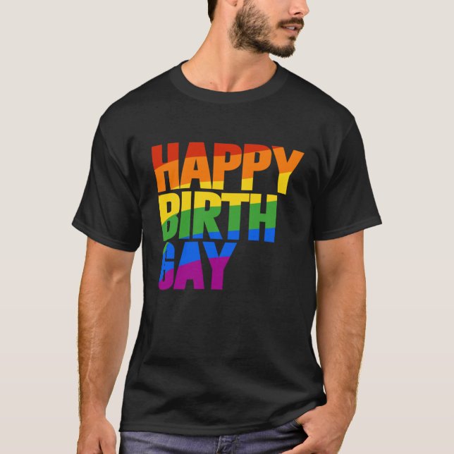 Camiseta Feliz Aniversário Gay (Frente)