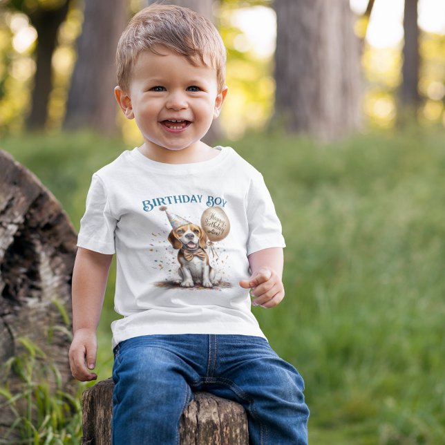 Camiseta Feliz Aniversário Honorário Beagle Dog Personaliza (Criador carregado)