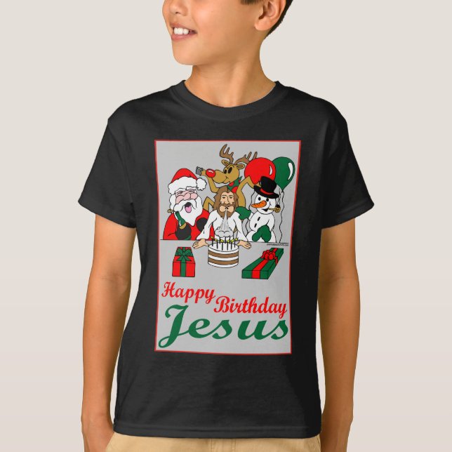 Camiseta Feliz aniversario Jesus (Frente)