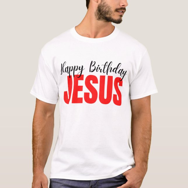 Camiseta Feliz aniversário Jesus Natal (Frente)