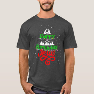Camiseta Feliz Aniversário Jesus Presente Feliz Natal