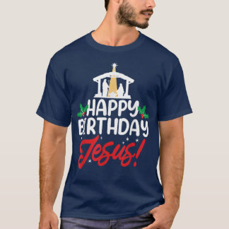 Camiseta Feliz Aniversário Jesus Religião Cristã