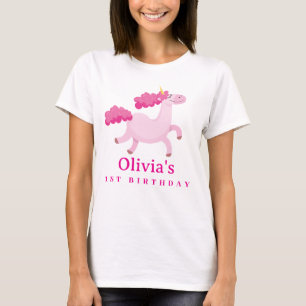 Camiseta Feliz Aniversário Mágico do Unicórnio 1rua
