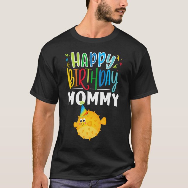 Camiseta Feliz Aniversário Mamãe Foffer Peixe-Filho-da-Mãe (Frente)