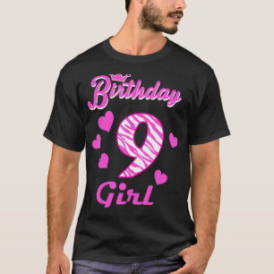 Camiseta Feliz Aniversário, Meninas da 9ª Festa, Nove Anos