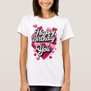 Camiseta Feliz Aniversário, Meu Amor! Para sempre" - Românt