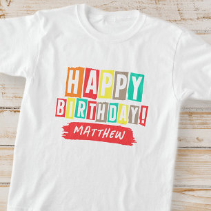 Camiseta Feliz Aniversário Moderno Brincadeira Divertida Sa