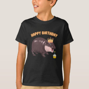 Camiseta Feliz aniversário Moo Deng Presente
