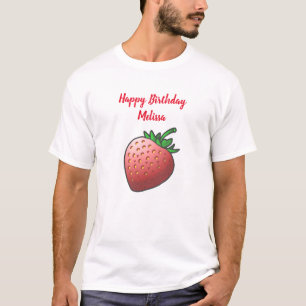 Camiseta Feliz Aniversário Morango