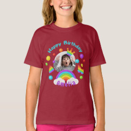 Camiseta Feliz Aniversário Nome/ Foto Personalizado Pop It