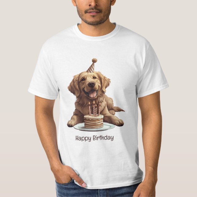 Camiseta Feliz aniversário - Ouro de varejo (Frente)