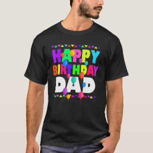 Camiseta Feliz Aniversário Pai Cute Toddler Correspondente