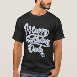 Camiseta Feliz Aniversário Pai Projeto de Linha de Pesca