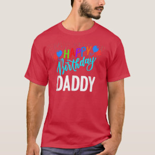 Camiseta Feliz Aniversário Papai Família Correspondendo ao 