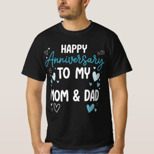Camiseta Feliz aniversário para a minha mãe e Pai