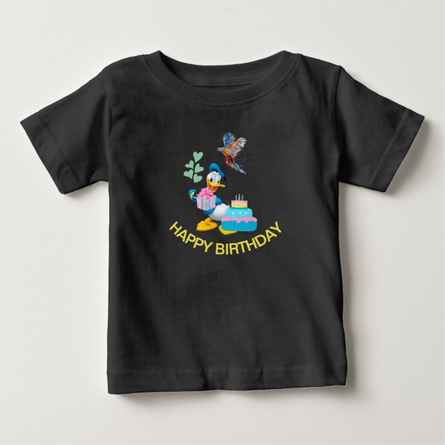 Camiseta "Feliz Aniversário para Bebês - Soft Fine Jersey (Frente)