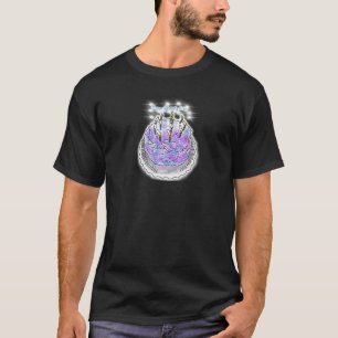 Camiseta Feliz aniversário para mim Pink Blue Candle Wish C