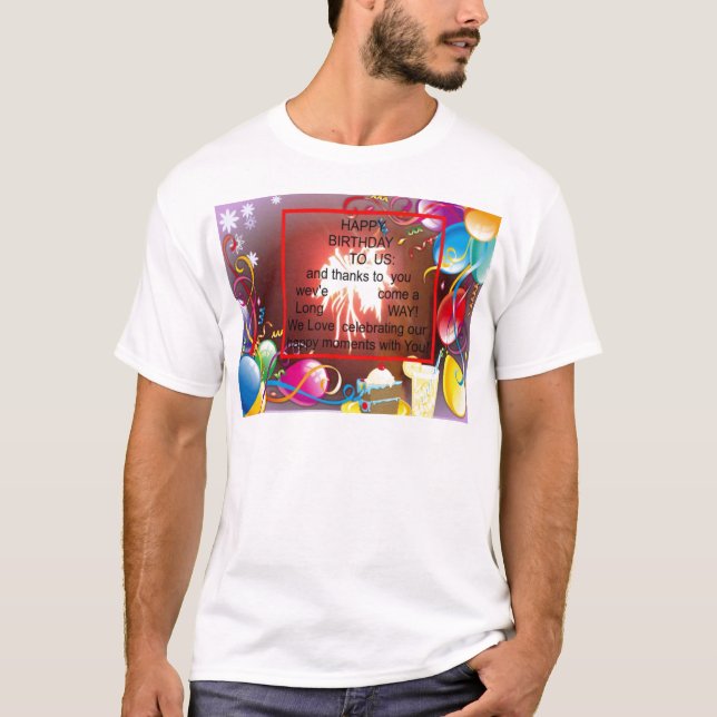 Camiseta Feliz Aniversário Para Nós (Frente)