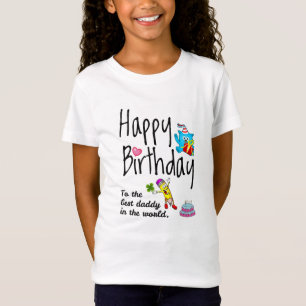Camiseta Feliz aniversário para o melhor pai do mundo